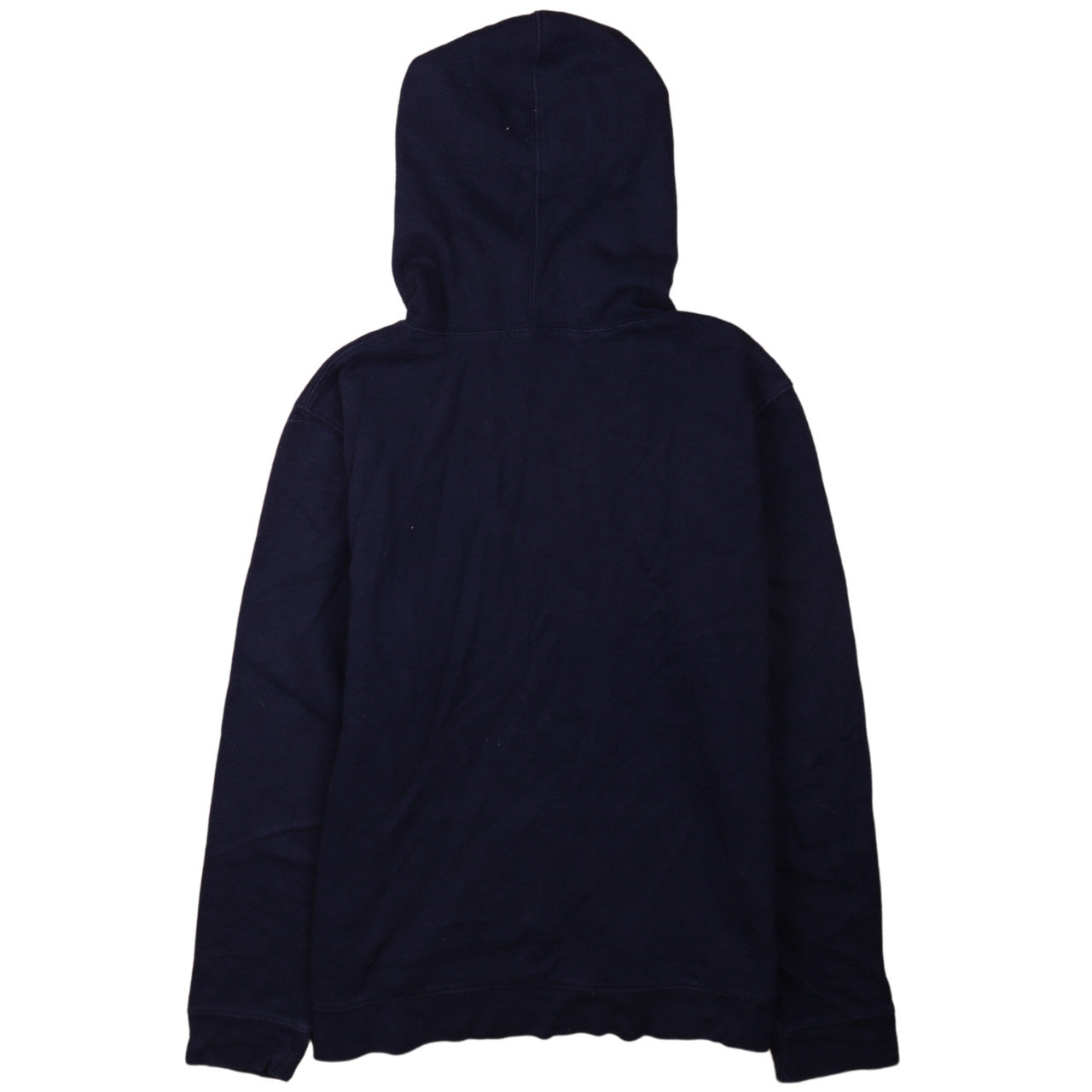 GAP Women Navy Blue Pullover Hoodie L Logo Cotton Casual Sweatshirt