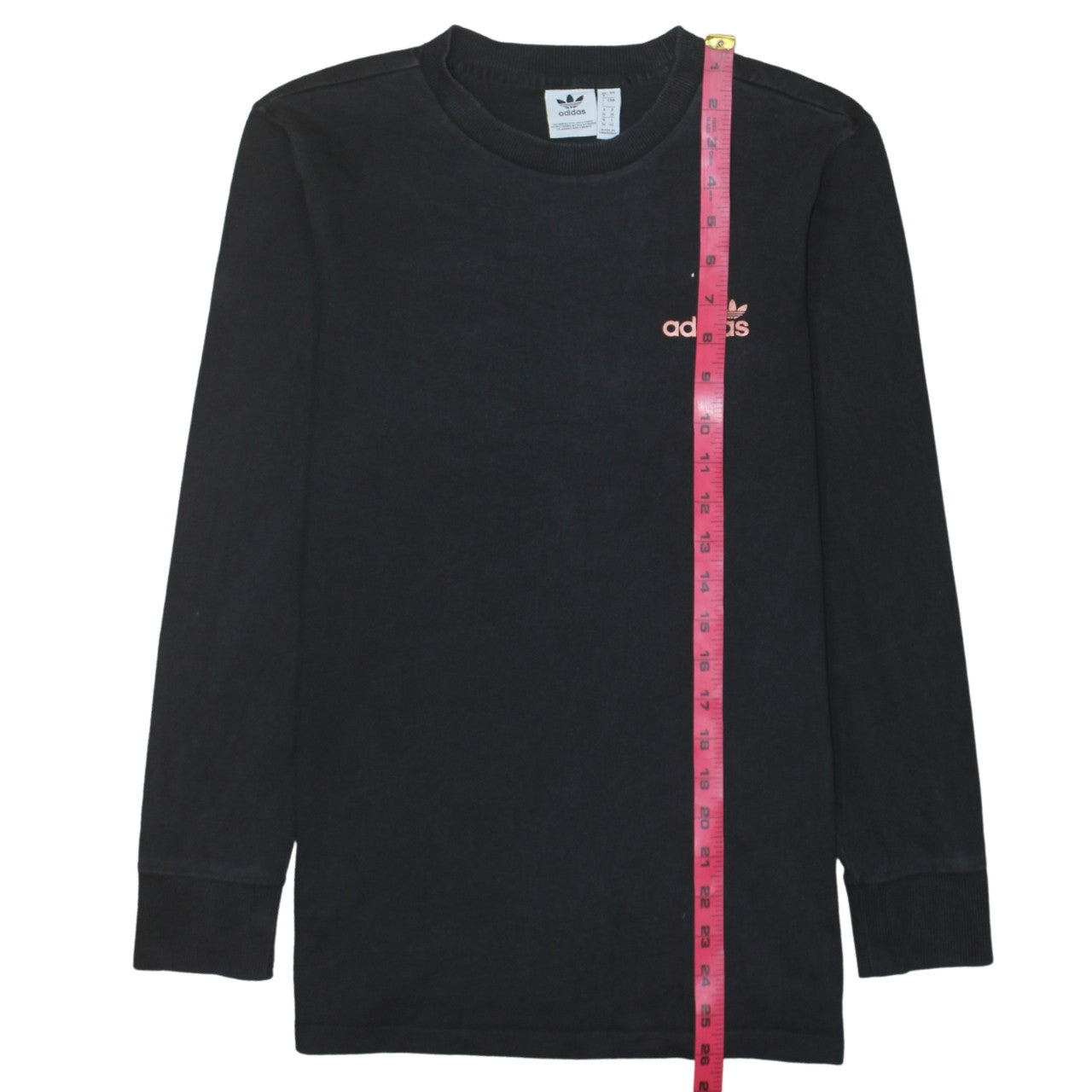 Adidas Women Black Long Sleeve Crew Neck Pullover Sweatshirt UK 8