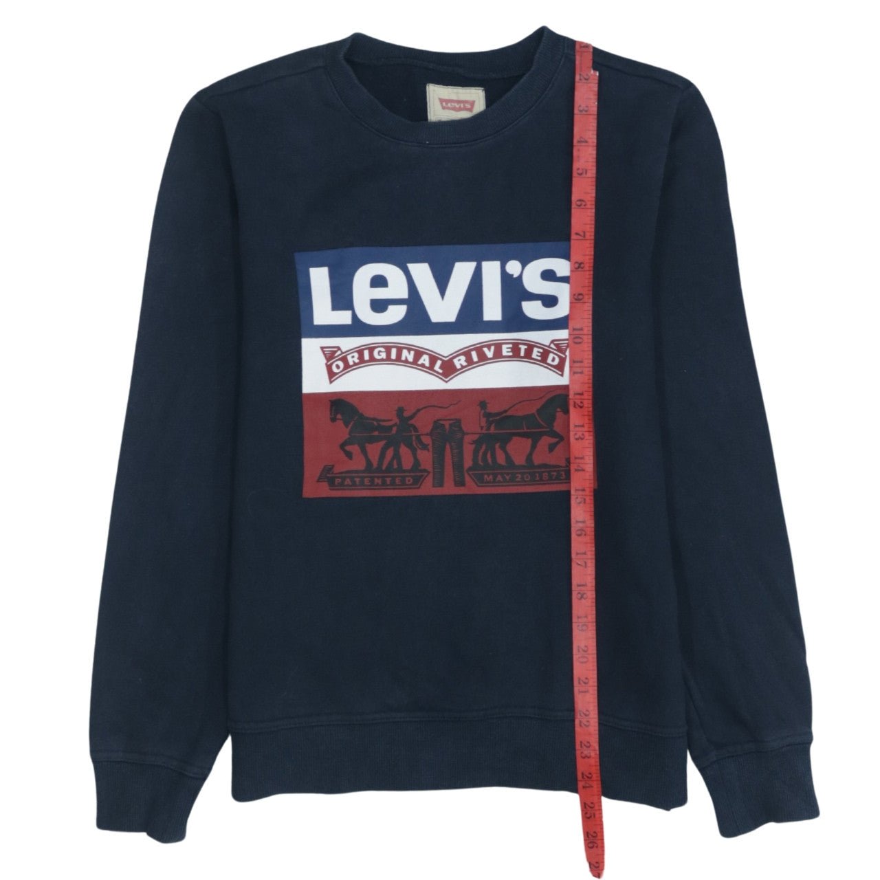 Levi's Boys Blue Logo Crew Neck Pullover Sweatshirt - Size 14 Years