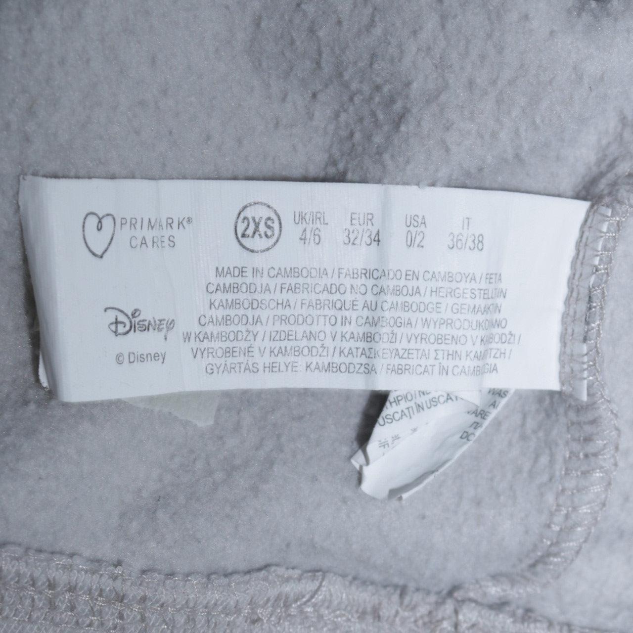 Disney Primark Women Grey Mickey Mouse Pullover Sweatshirt 2XS UK 4/6