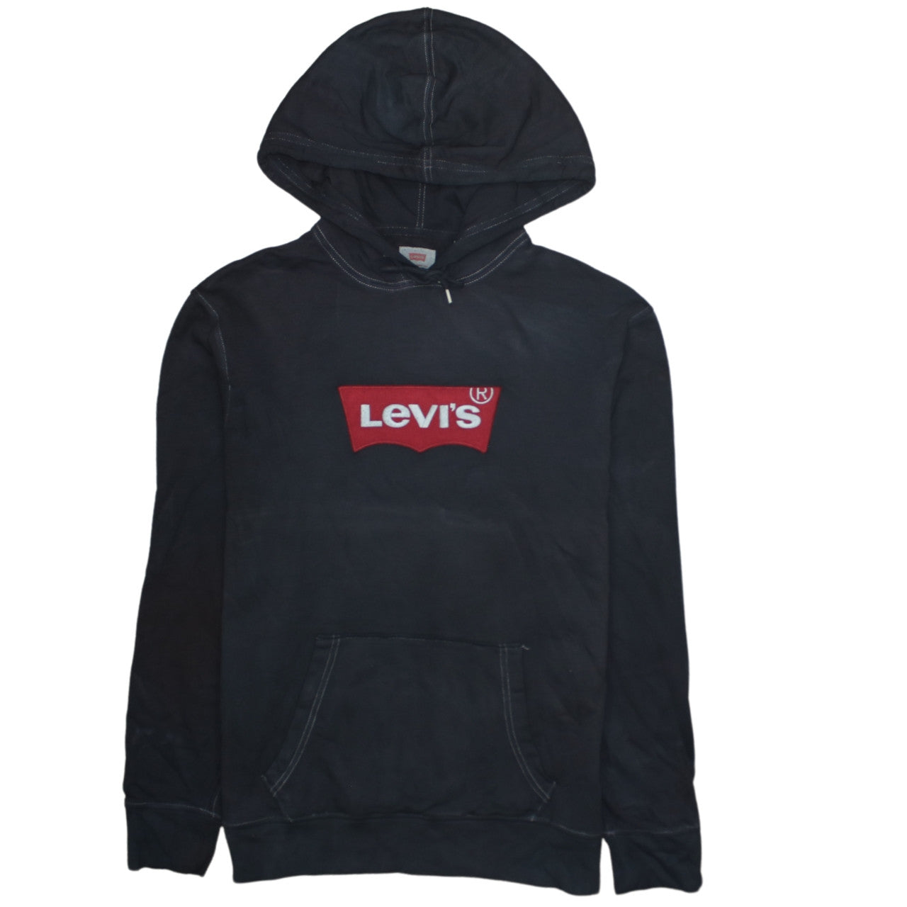 Levi's Men's Black Logo Pullover Hoodie Size L Graphic Cotton