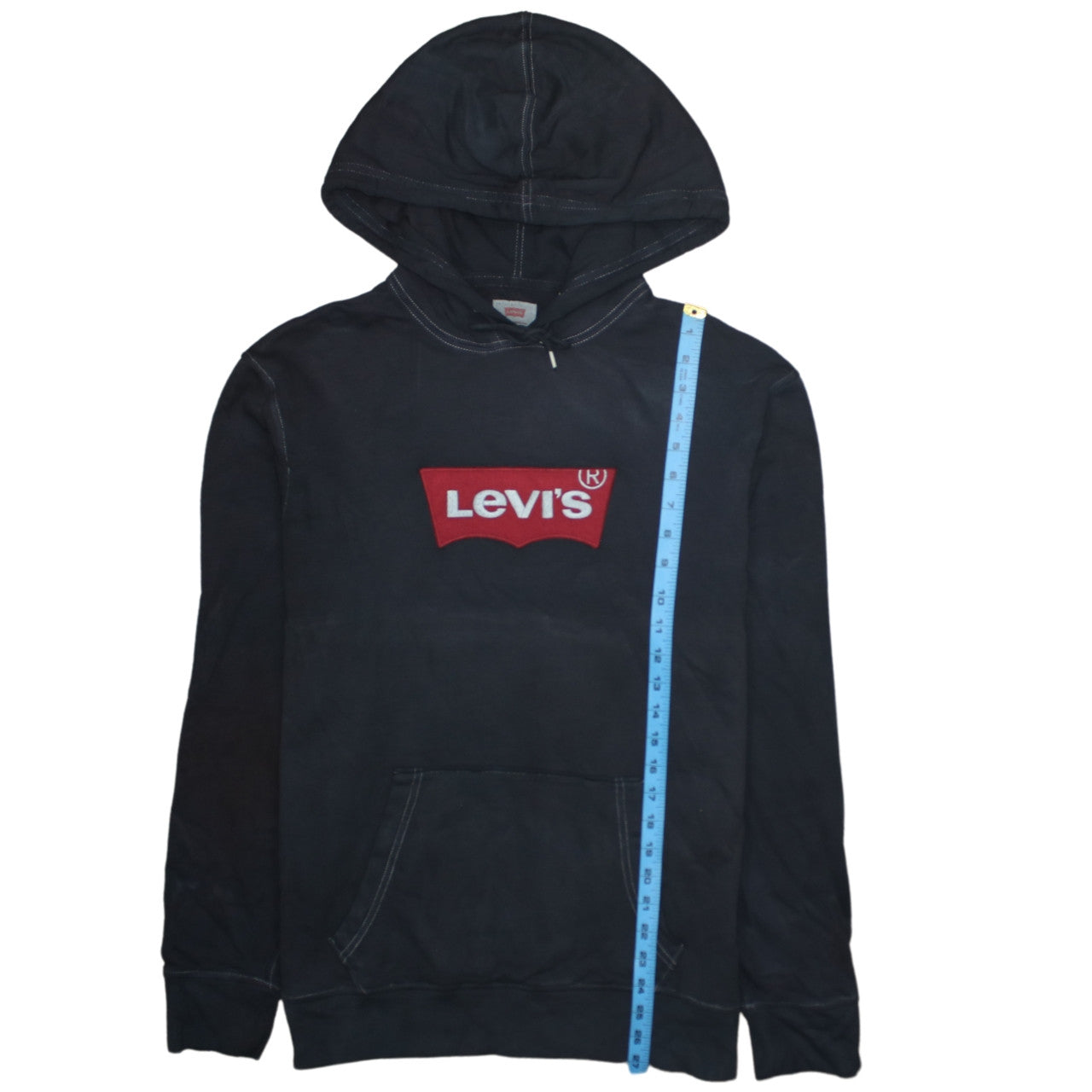 Levi's Men's Black Logo Pullover Hoodie Size L Graphic Cotton