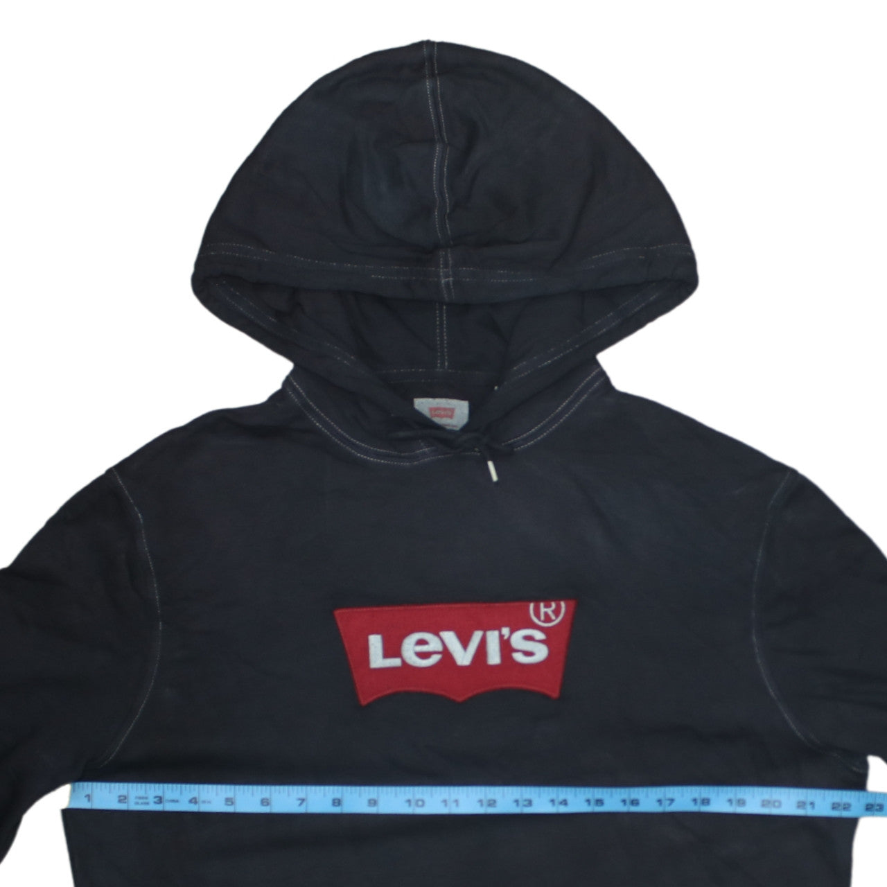 Levi's Men's Black Logo Pullover Hoodie Size L Graphic Cotton
