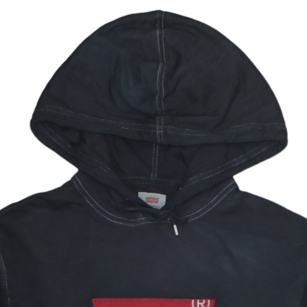Levi's Men's Black Logo Pullover Hoodie Size L Graphic Cotton