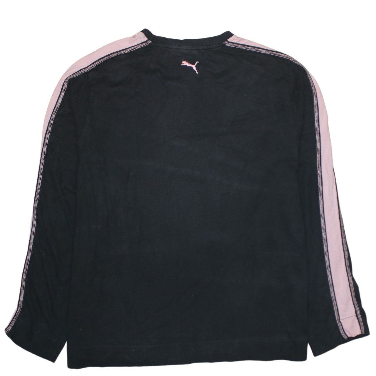 Puma Womens Black & Pink Crew Neck Pullover Sweatshirt XXL