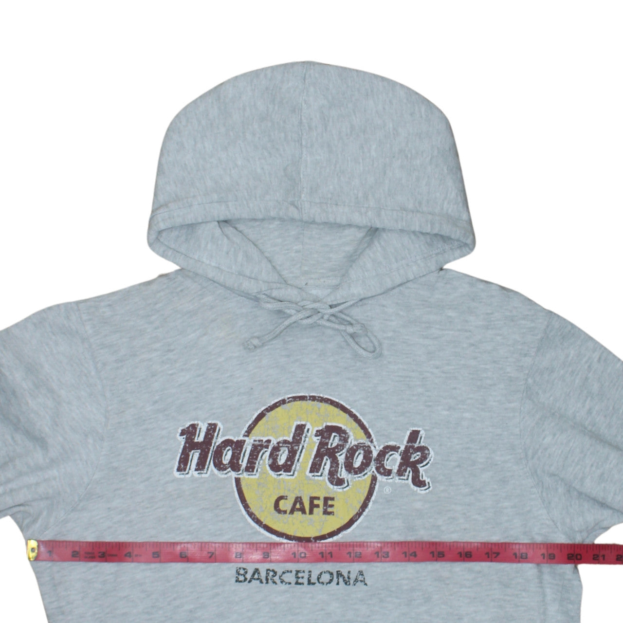 Hard Rock Cafe Barcelona Men's Grey Pullover Hoodie M