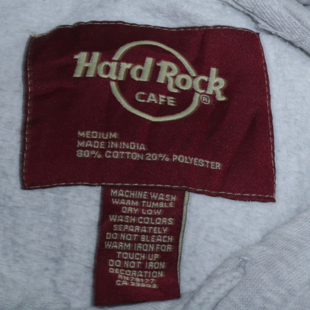Hard Rock Cafe Barcelona Men's Grey Pullover Hoodie M
