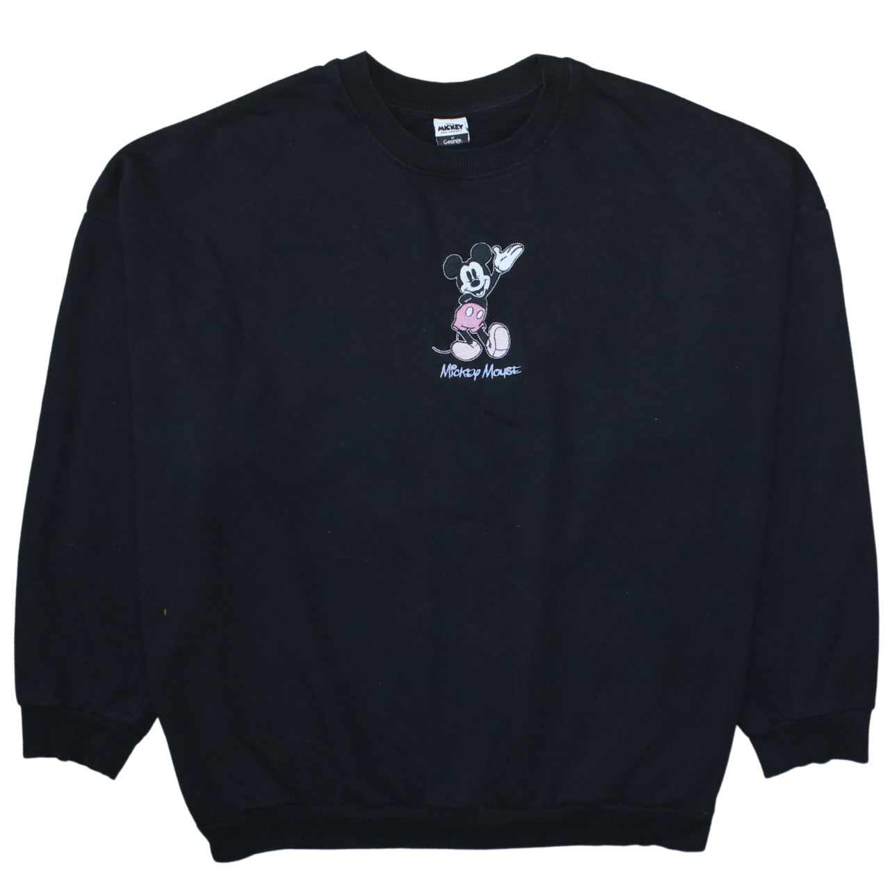 Disney Mickey Mouse Black Sweatshirt Women XL 20-22 George Crew Neck