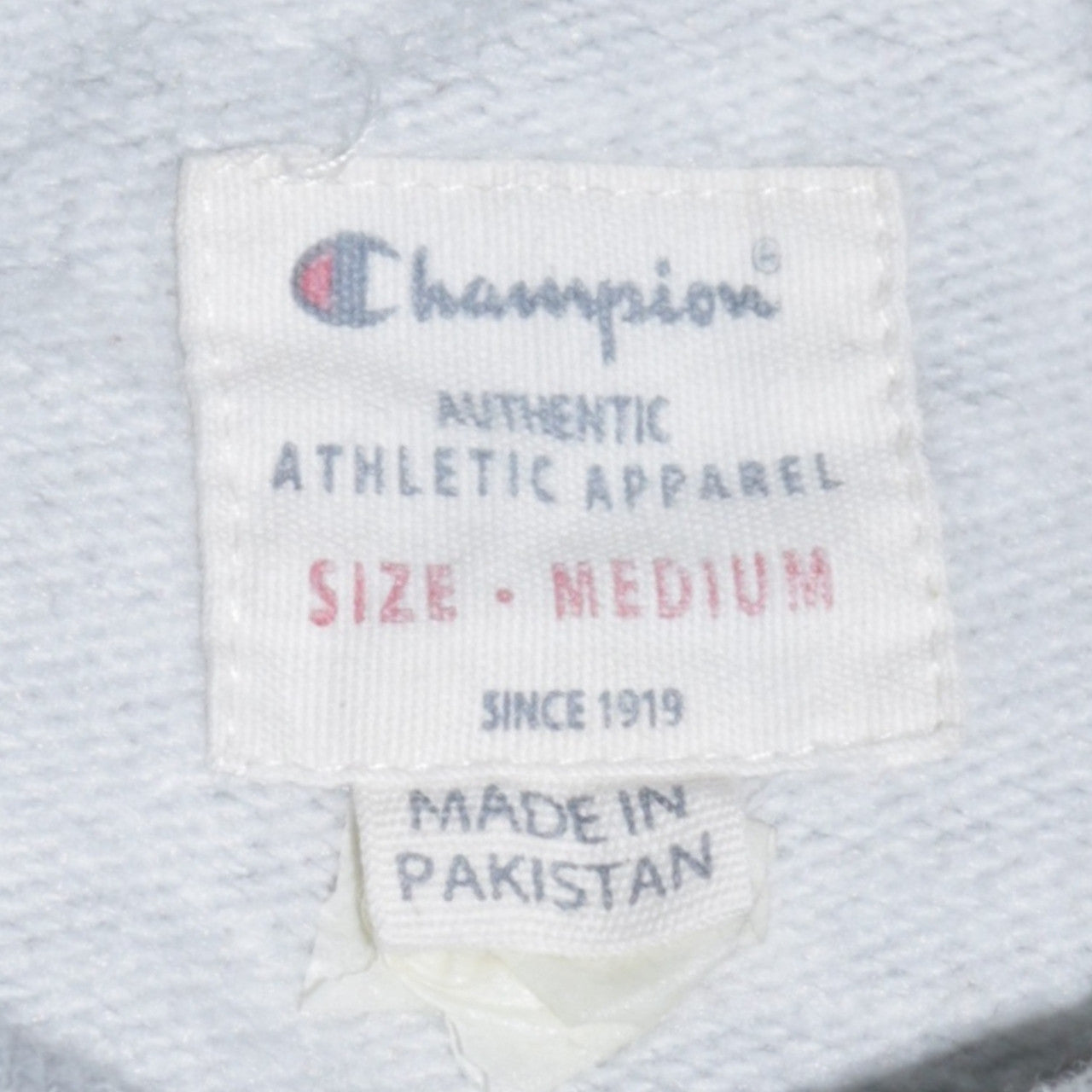 Champion Men's Grey Embroidered Logo Pullover Sweatshirt Medium