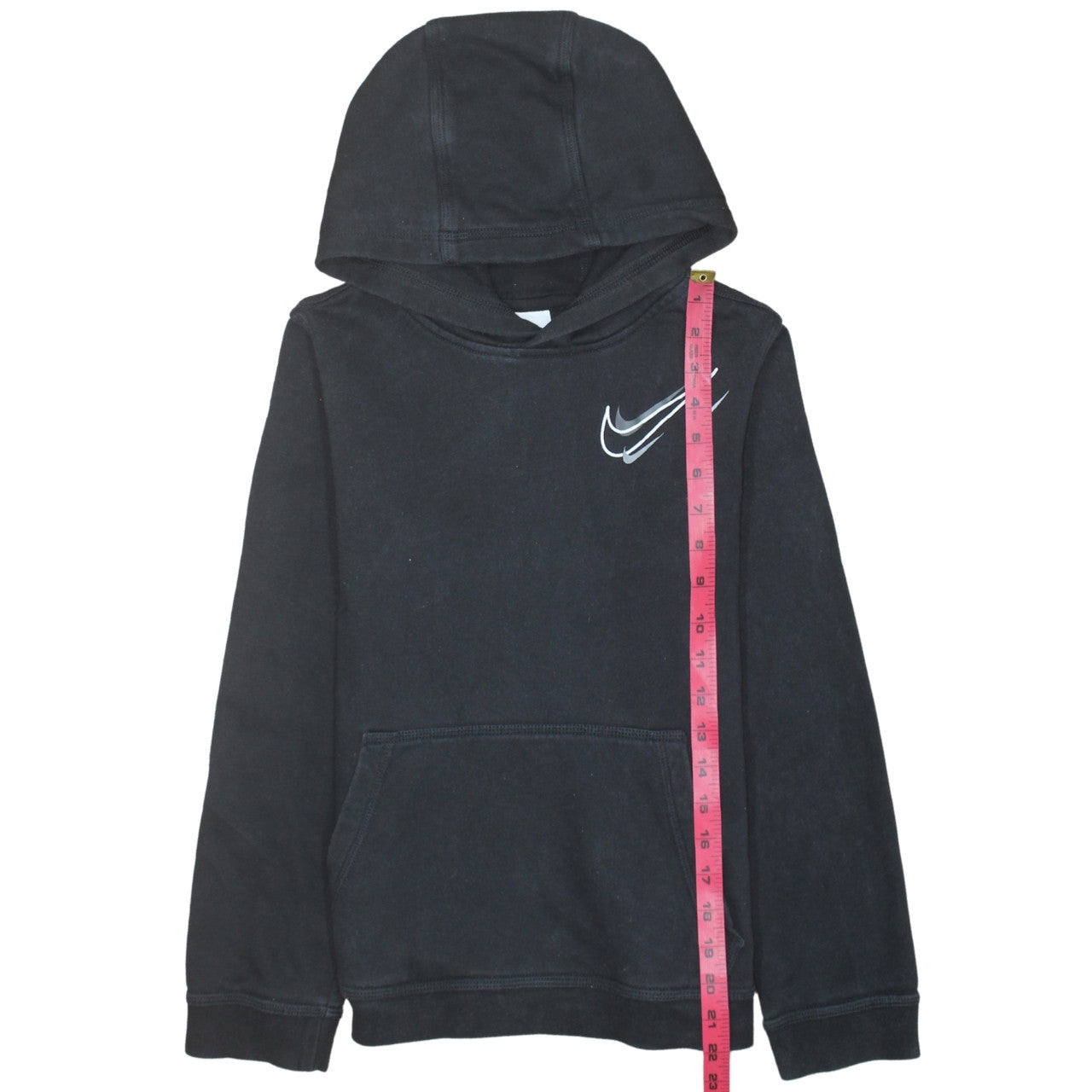 Nike Boys Black Pullover Hoodie L 158cm Fleece Sports Sweatshirt