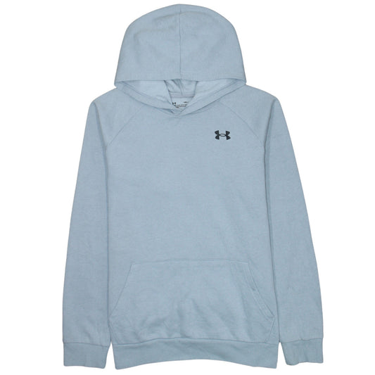Under Armour Boys Blue Pullover Hoodie YXL Loose Fit ColdGear Fleece