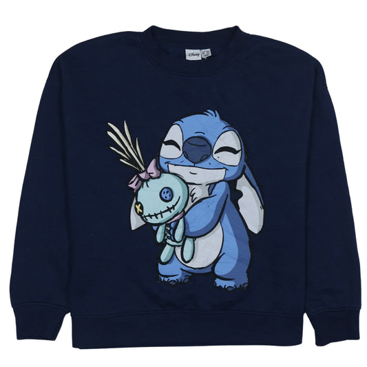 Disney Women’s Blue Lilo & Stitch Pullover Sweatshirt Size L