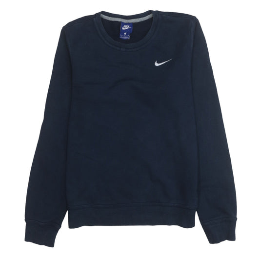 Nike Men's Navy Blue Small Crew Neck Cotton Sweatshirt