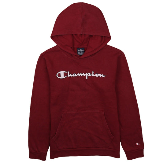 Champion Boys Red Pullover Hoodie 13-14 Years Graphic Logo Fleece