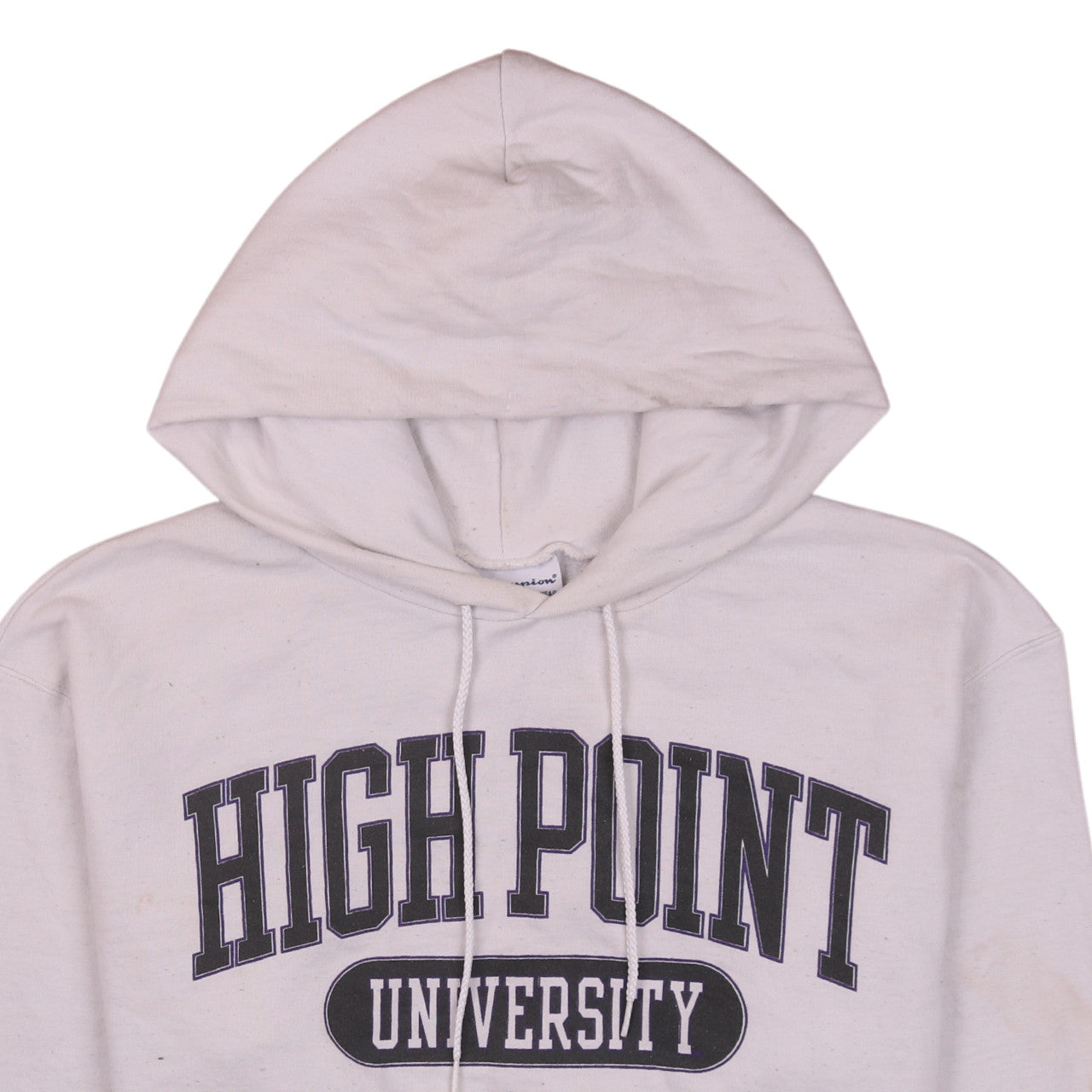 Champion Men's White Pullover Hoodie M High Point University Fleece