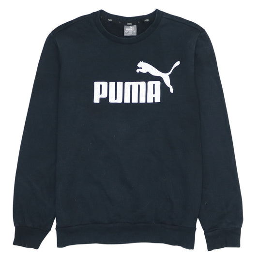 Puma Men's Black Small Logo Crew Neck Pullover Sweatshirt