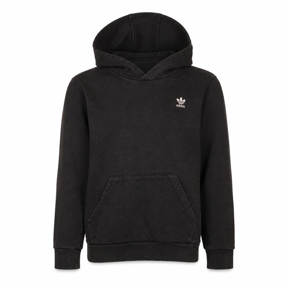 Adidas Boys Black Hoodie 13-14 Years Pullover Cotton Blend Casual Wear