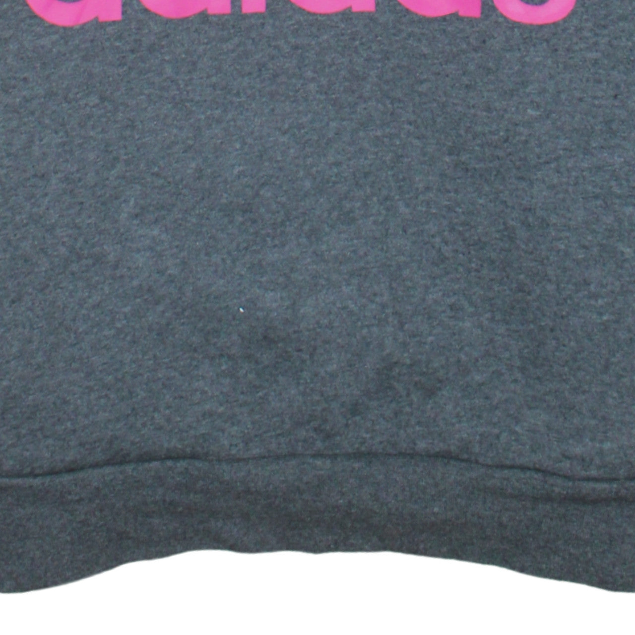 Adidas Women’s Grey Pullover Hoodie M 12-14 Logo Fleece Sweatshirt