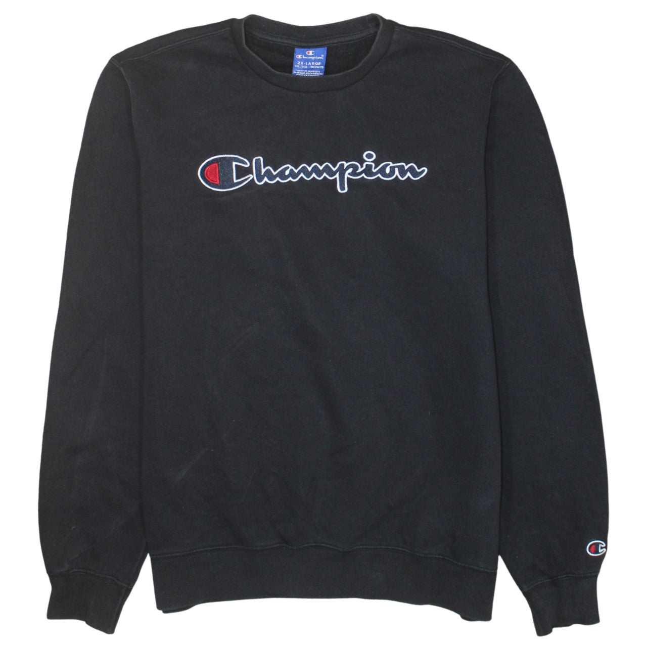 Champion Boys Black Pullover Sweatshirt 15-16 Years Regular Fit Logo Fleece