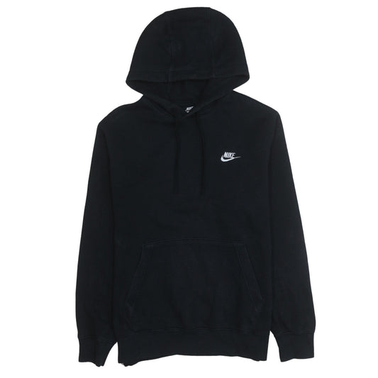 Nike Men's Black Pullover Hoodie M Fleece Logo Sweatshirt