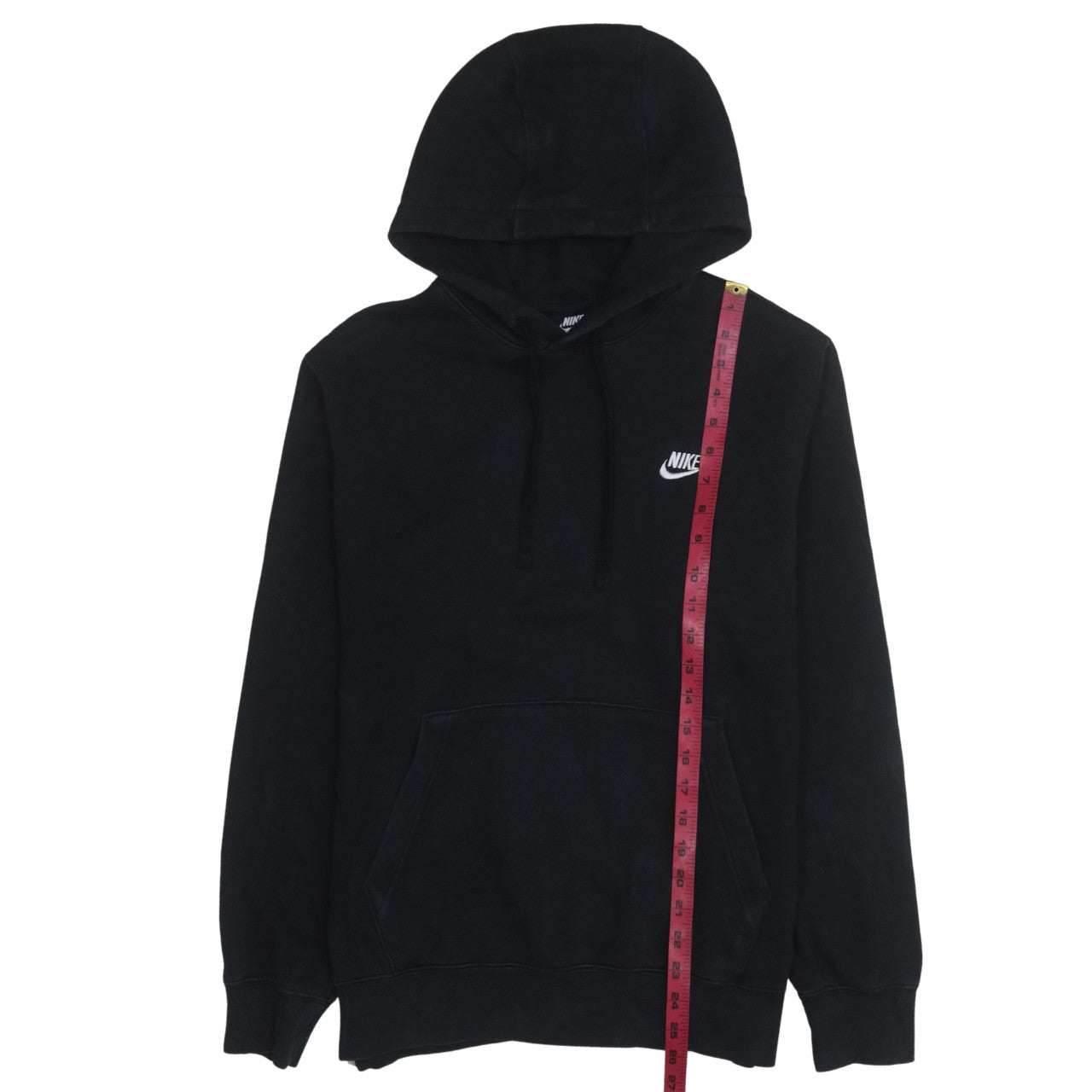 Nike Men's Black Pullover Hoodie M Fleece Logo Sweatshirt