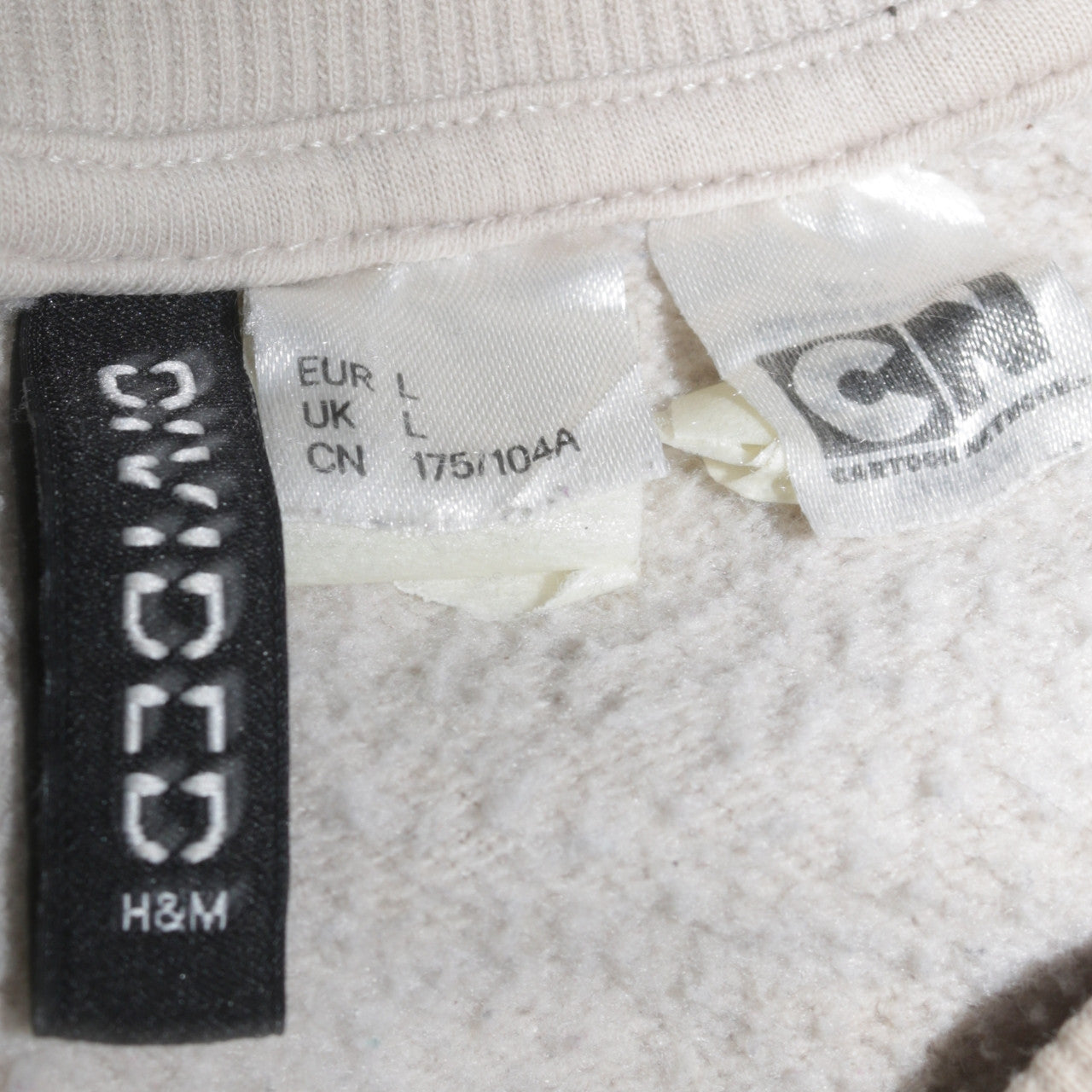 H&M Women Beige Crew Neck Powerpuff Girls Sweatshirt L
