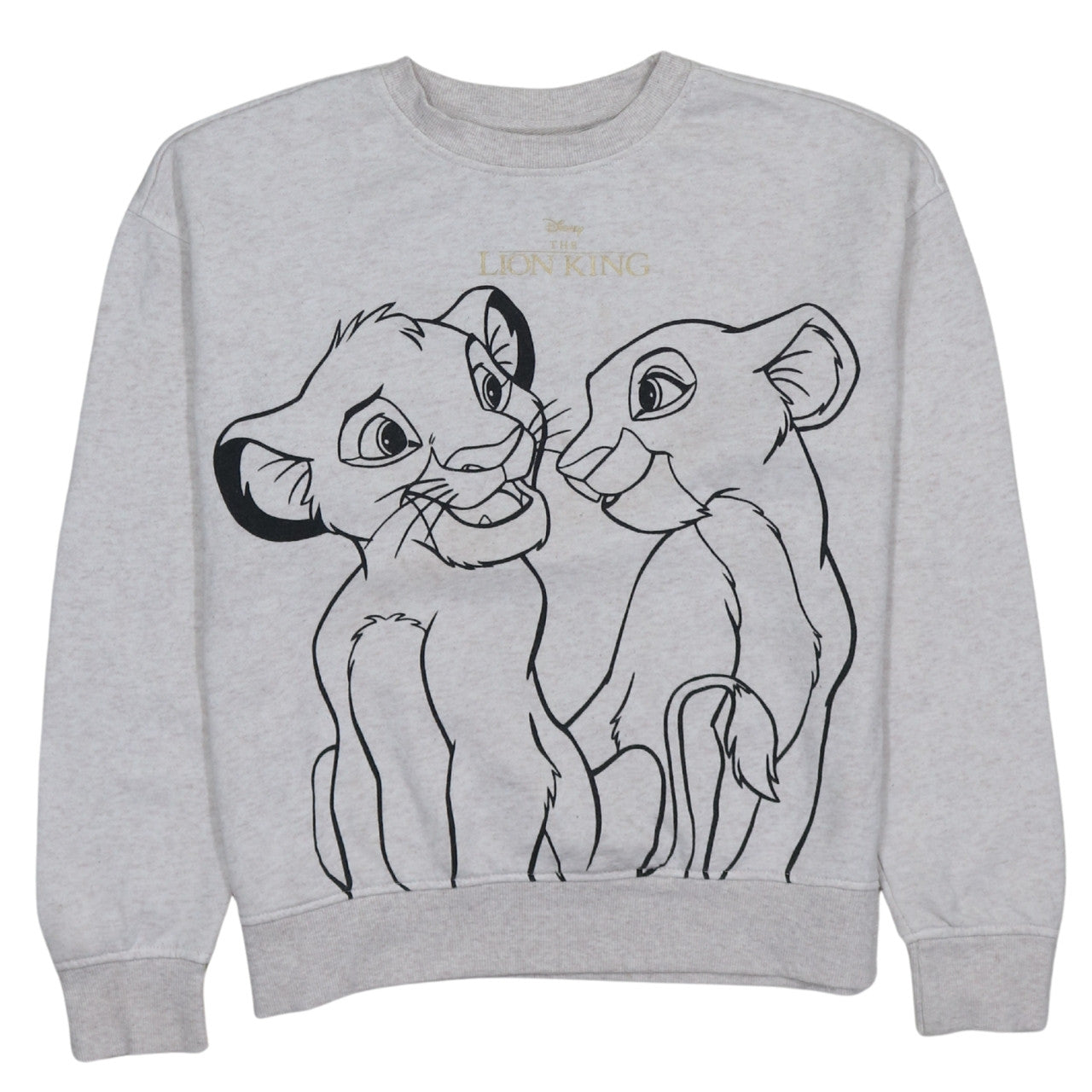 Disney The Lion King Grey Graphic Pullover Sweatshirt XS Women