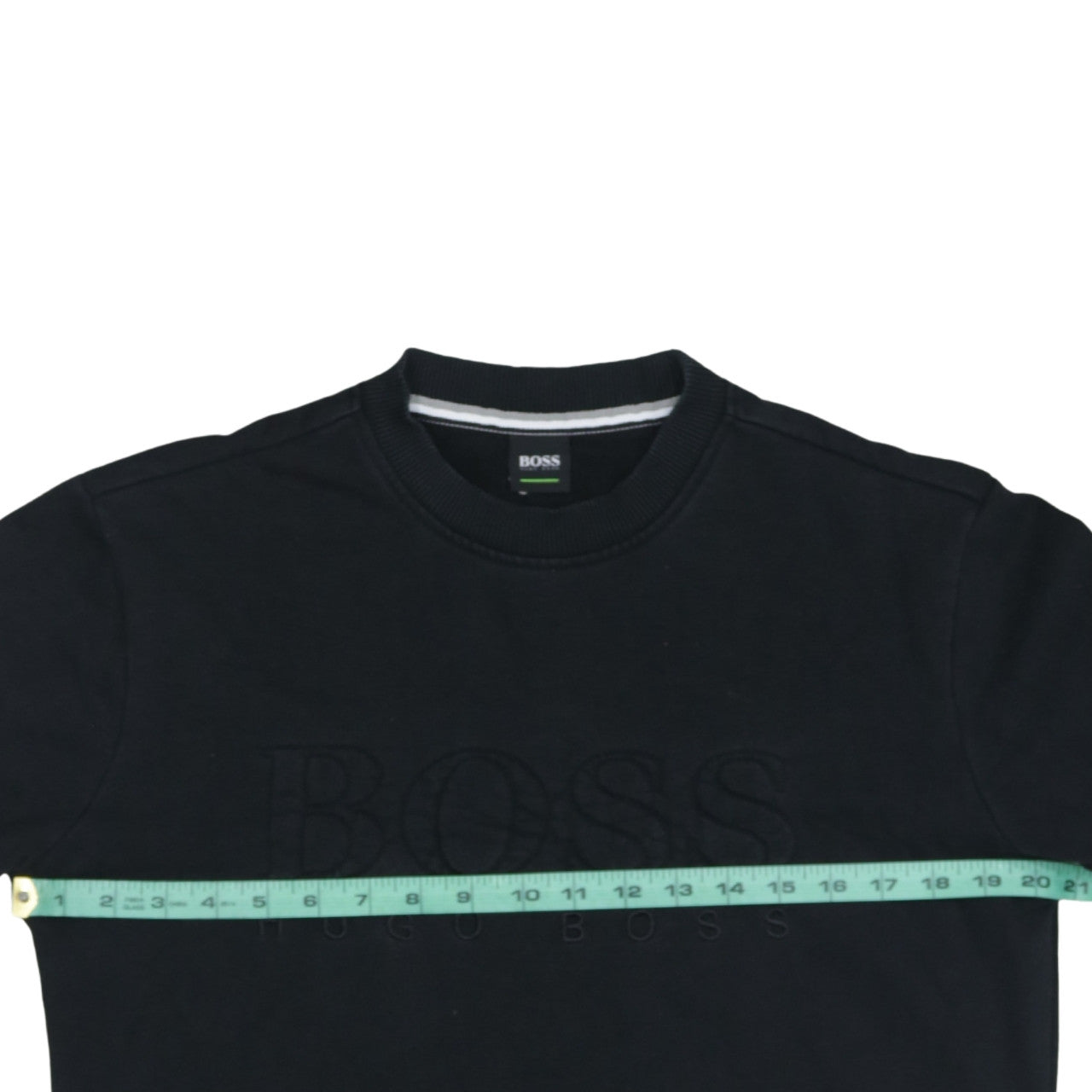 Hugo Boss Men’s Black Cotton Crew Neck Pullover Sweatshirt S