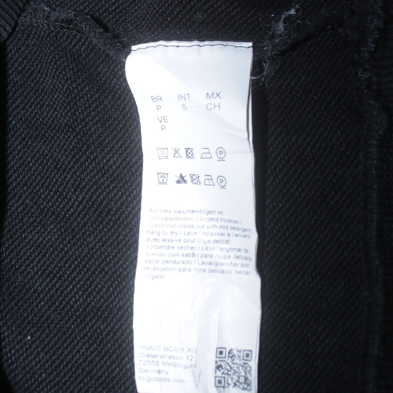 Hugo Boss Men’s Black Cotton Crew Neck Pullover Sweatshirt S