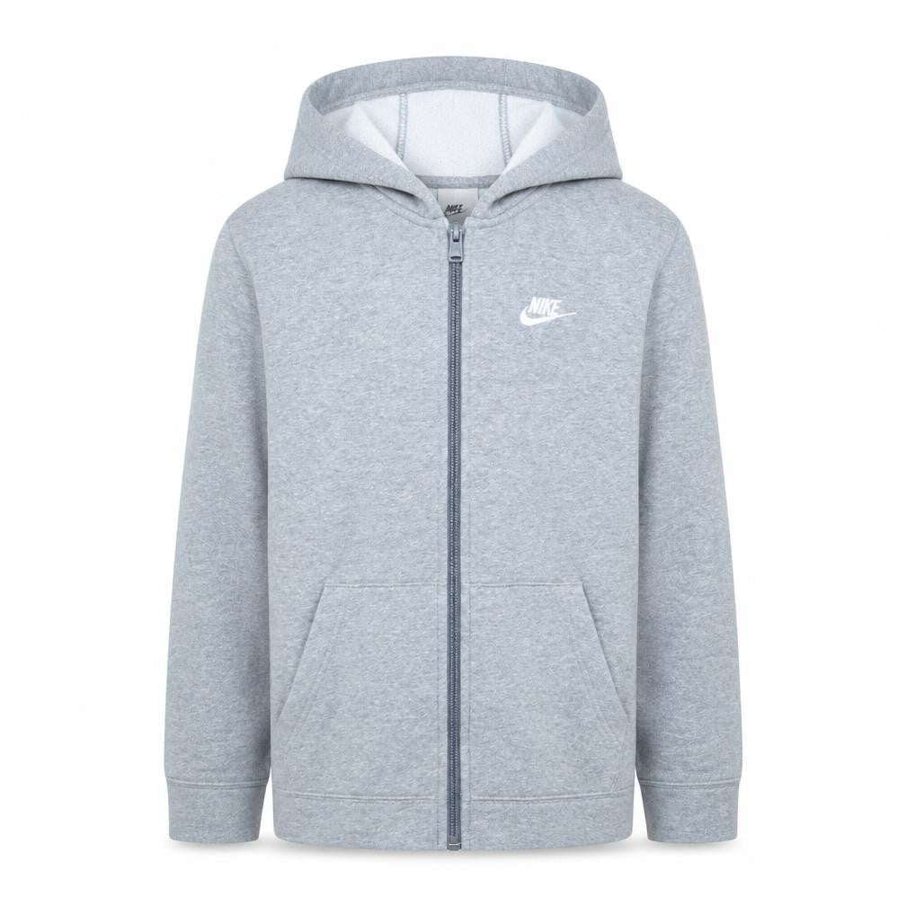 Nike Boys Grey Full Zip Hoodie XL 158-170cm Fleece Sportswear