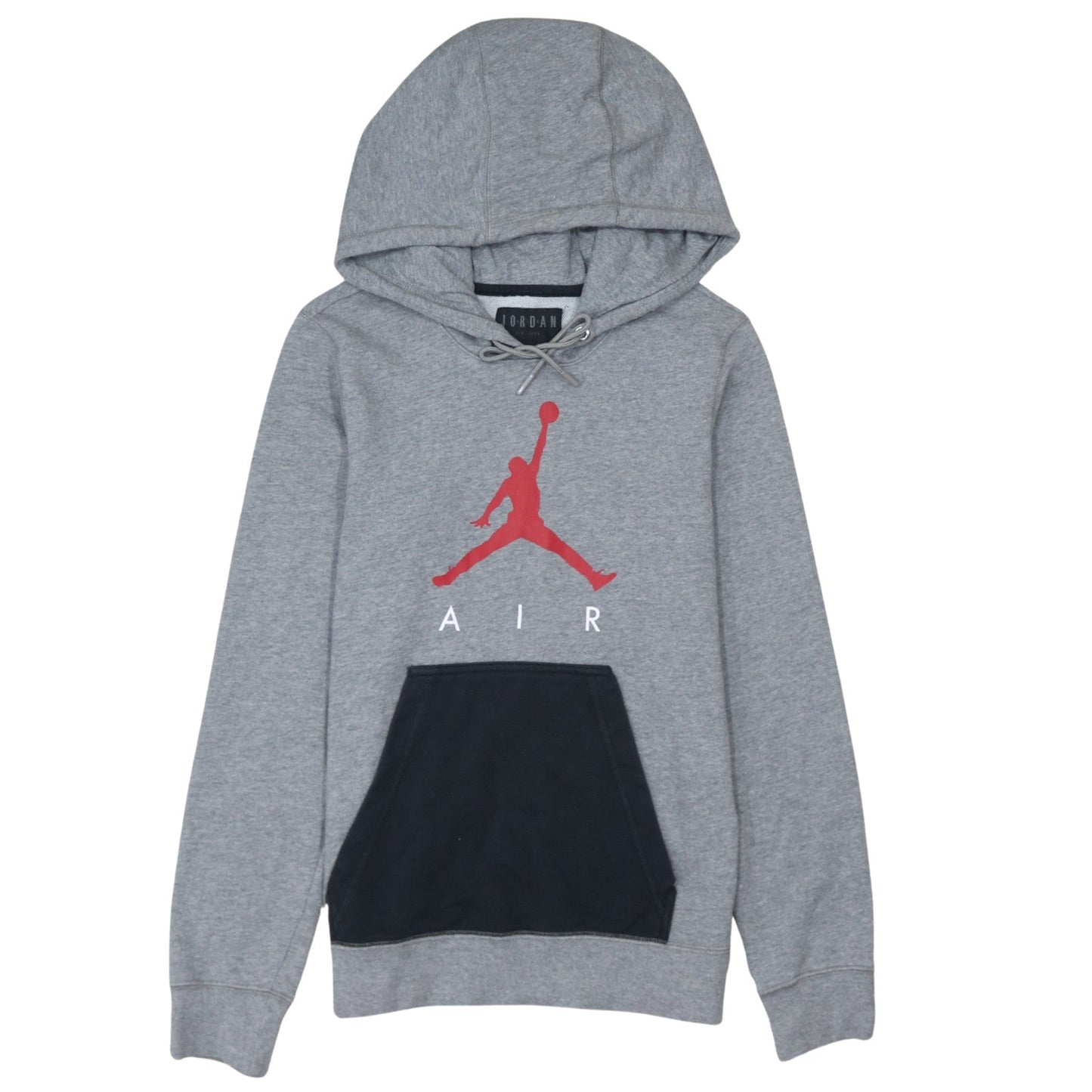 Jordan Air Mens Grey Hoodie XS Pullover Graphic Print Cotton Blend