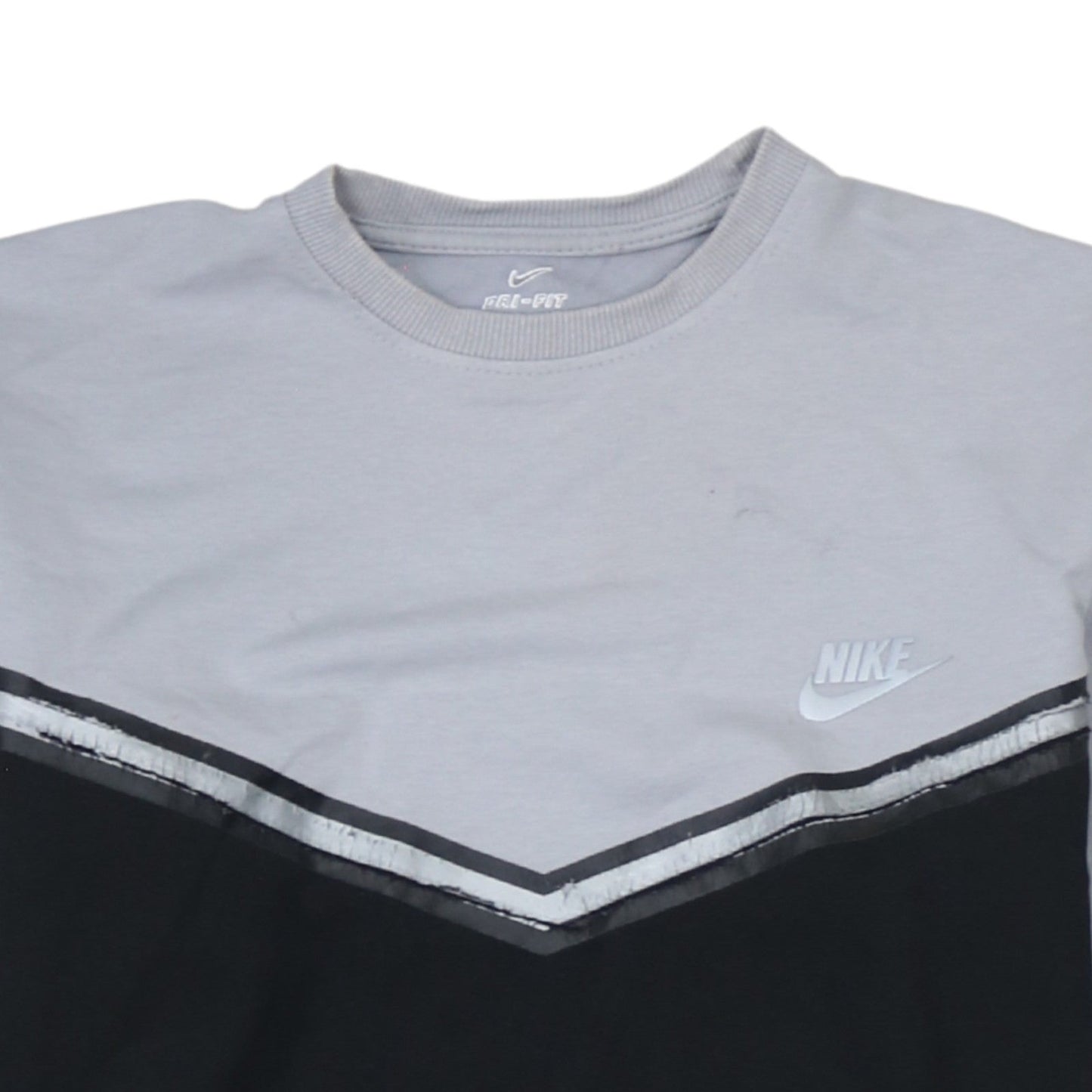 Nike Men's Grey Black Dri-Fit Crew Neck Sweatshirt XXL