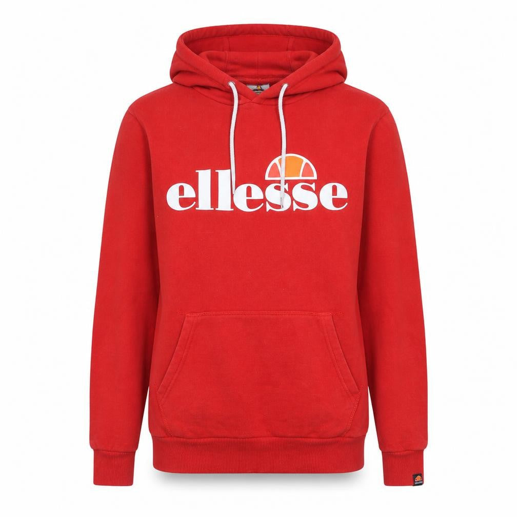 Ellesse Women's Red Pullover Hoodie UK 10 Logo Print Casual Sweatshirt