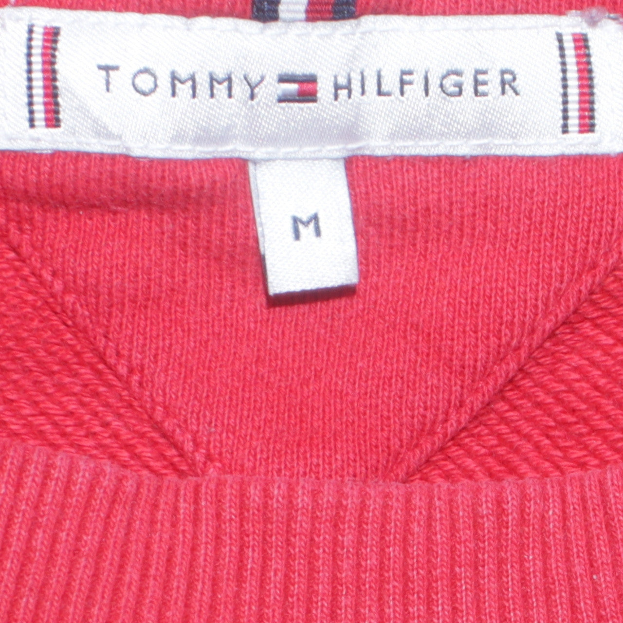 Tommy Hilfiger Women's Red Crew Neck Pullover Sweatshirt M