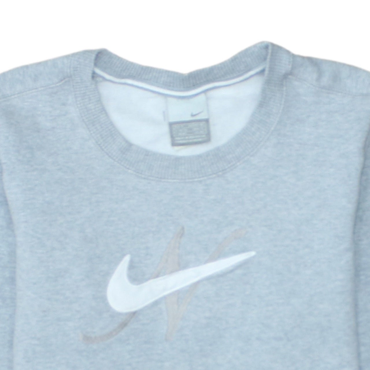 Nike Womens Grey Long Sleeve Crew Neck Pullover Sweatshirt Size M