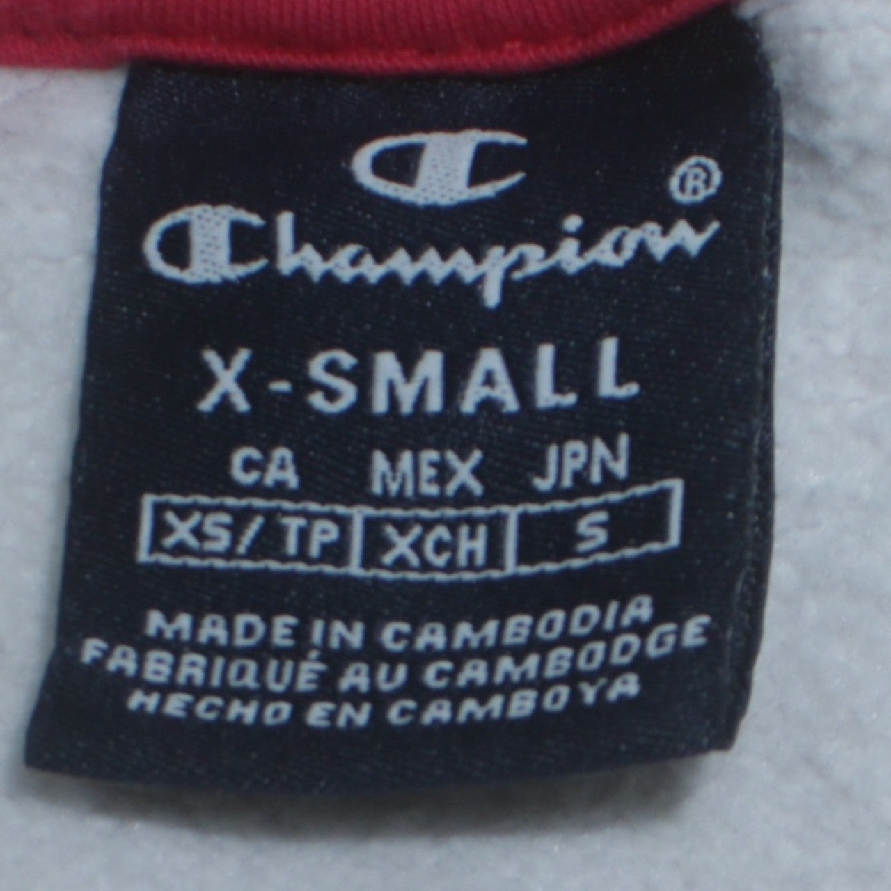 Champion Womens White XS Pullover Sweatshirt Cotton Blend Crew Neck