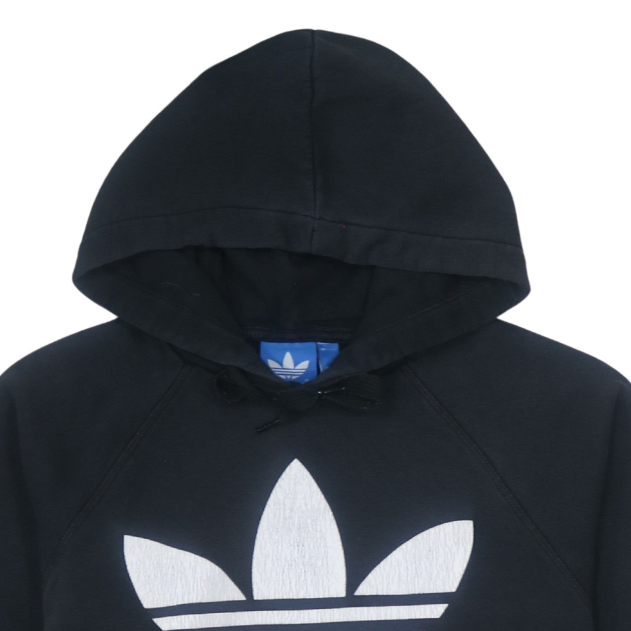adidas Mens Black Pullover Hoodie Small Logo Fleece Sweatshirt