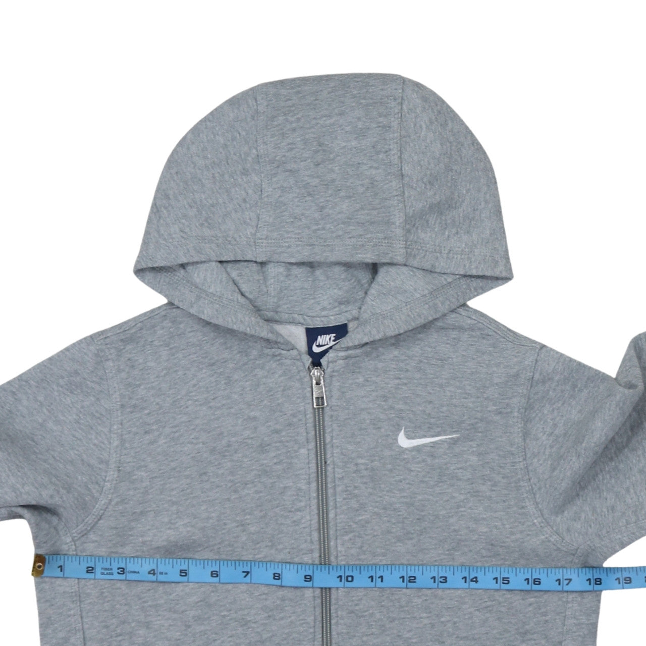 Nike Boys Grey Full Zip Hoodie Medium 10-12 Years Fleece Sweatshirt