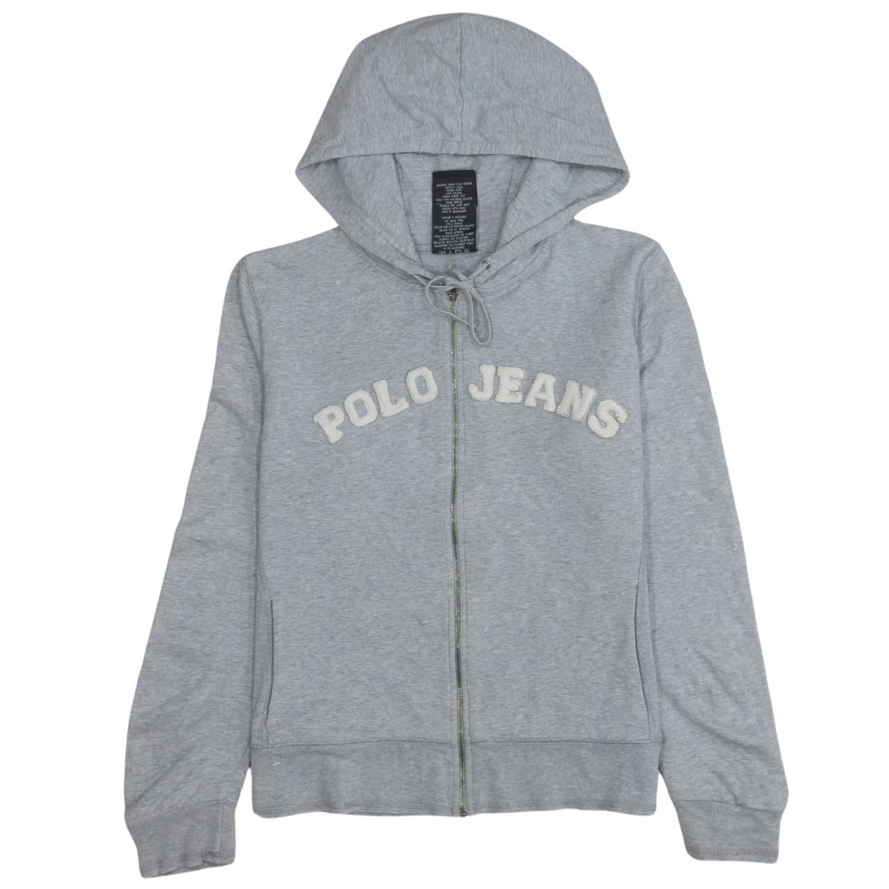 Polo Jeans Co Ralph Lauren Womens Grey Full Zip Hoodie Size L