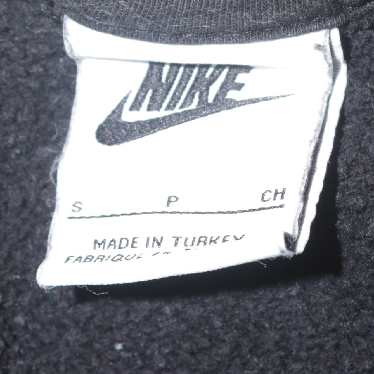 Nike Womens Black Swoosh Logo Pullover Sweatshirt Size S