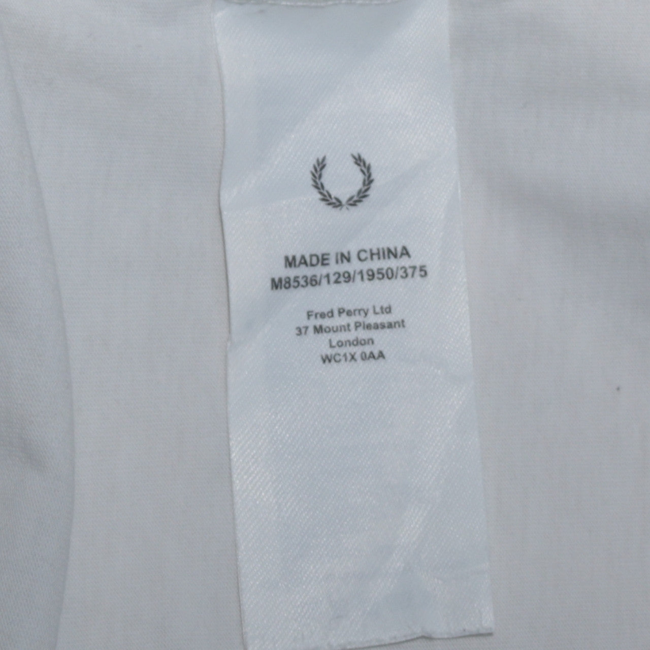 Fred Perry Men’s White Colourblock Crew Neck Cotton T-Shirt Size S