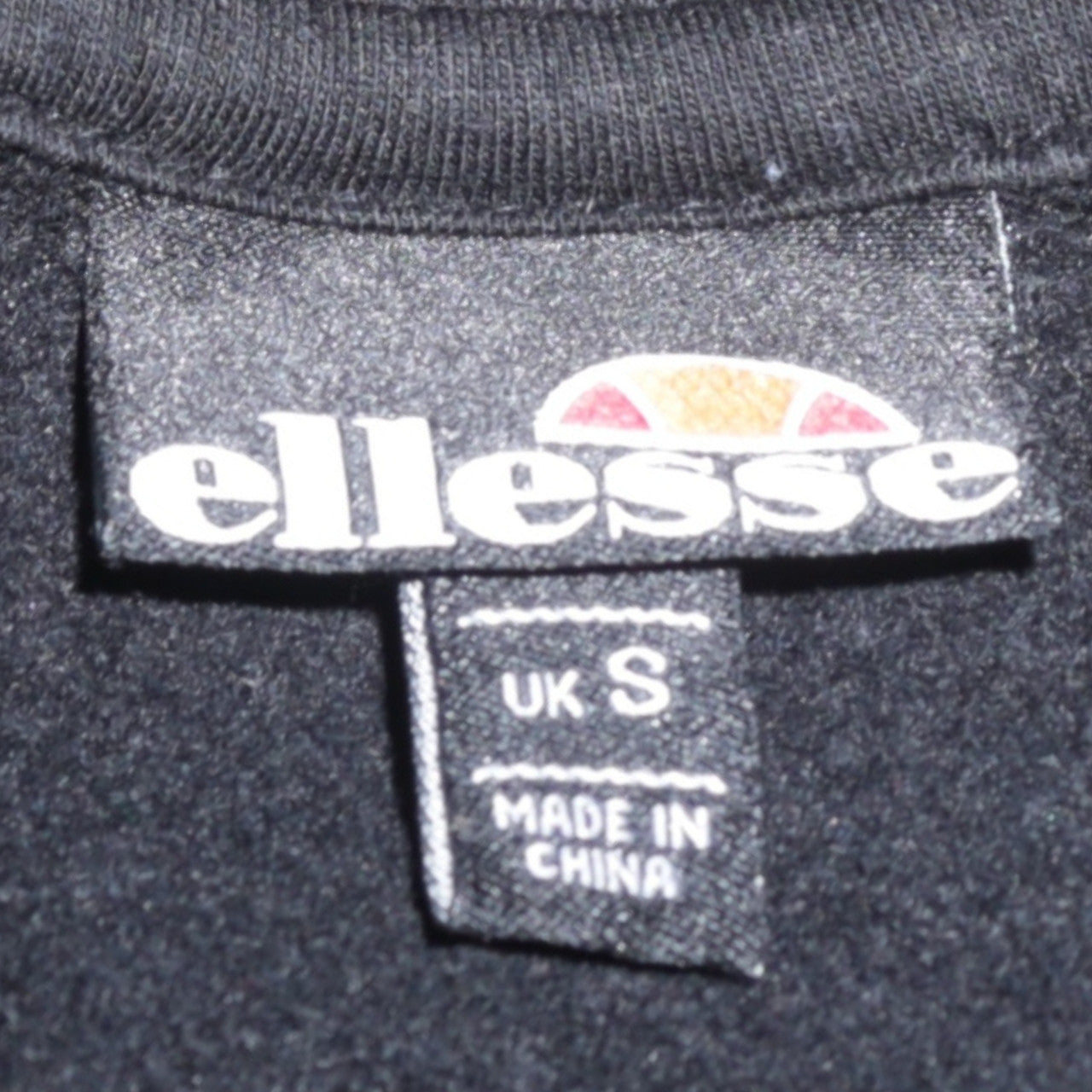 Ellesse Men's Black Pullover Hoodie S Logo Sleeve Casual Sportswear