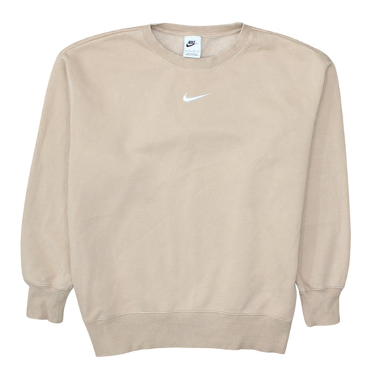 Nike Men's Beige XS Pullover Crew Neck Fleece Sweatshirt
