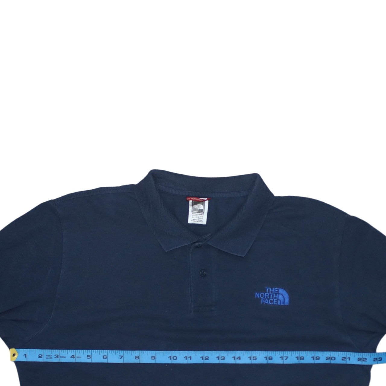 The North Face Men's Blue Cotton Polo Shirt Size L