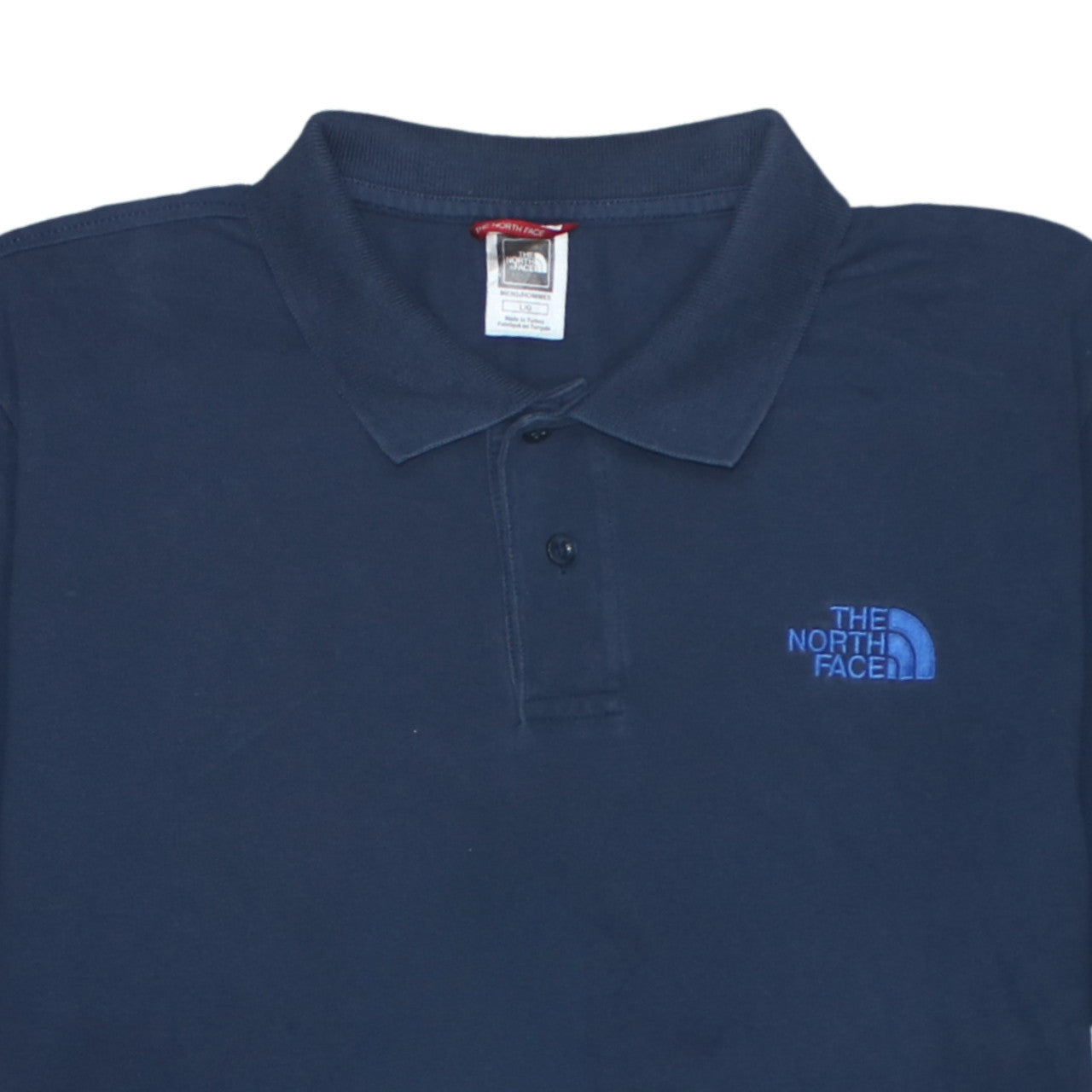 The North Face Men's Blue Cotton Polo Shirt Size L