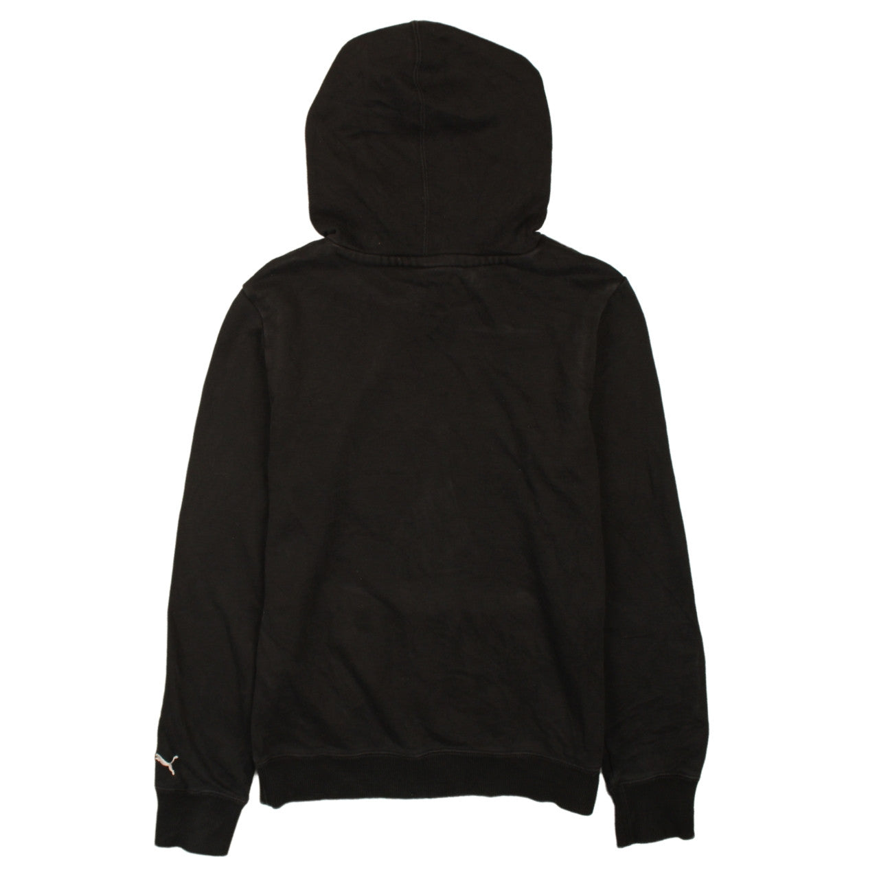 Puma Women's Black Hooded Pullover Hoodie UK 10 with Logo Detail