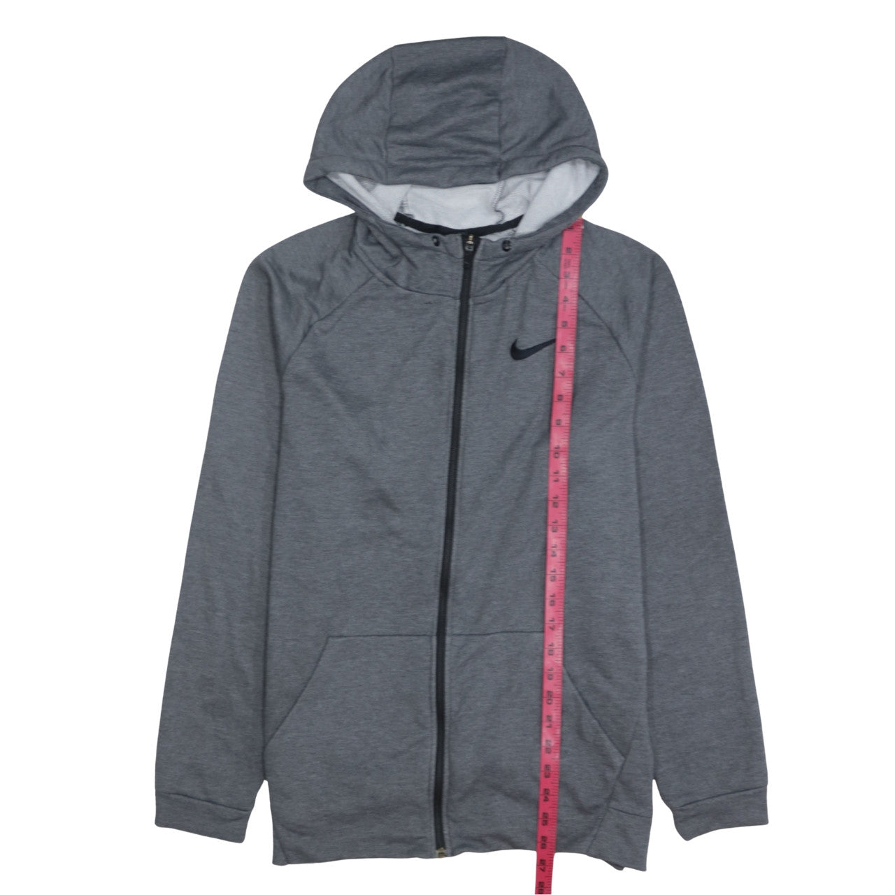 Nike Men's Grey Full Zip Dri-Fit Hoodie Size M