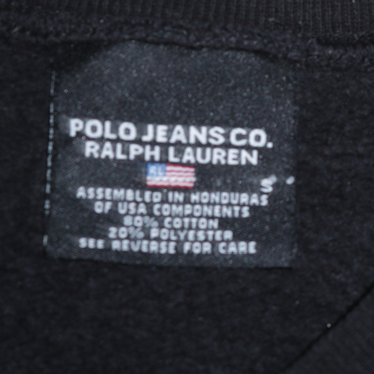 Ralph Lauren Polo Jeans Company Womens Black Small Pullover Sweatshirt
