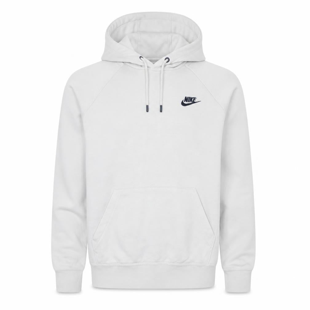 Nike Men's White Pullover Hoodie Small Logo Hooded Sweatshirt