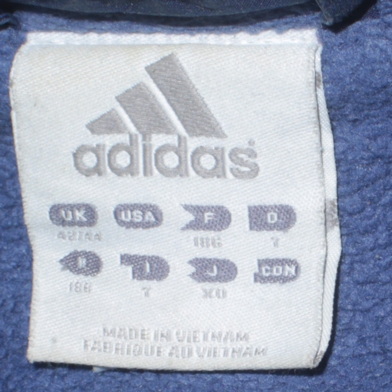 Adidas Mens Blue XL Windbreaker Jacket Lightweight Full Zip